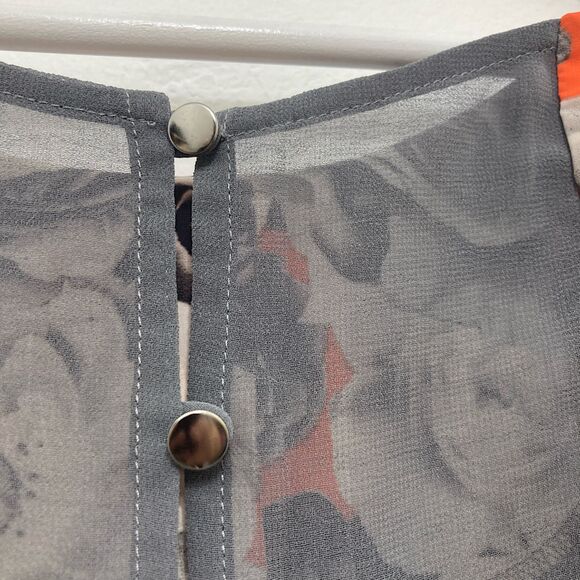 Yoana Baraschi Anthropologie Floral Colorblock Midi Dress S - Picture 9 of 16